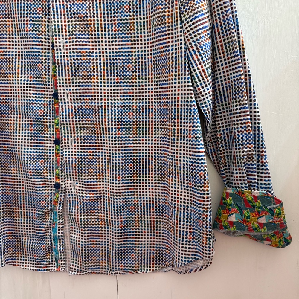 Mens ROBERT GRAHAM Multicolored Button-Up Shirt • XL Excellent Condition - Picture 4 of 12